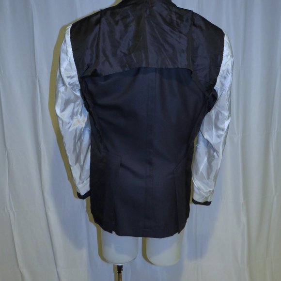 Kiton 14 Microns Super 180 Navy Blue Hopsack Two Button Sport Coat 40R